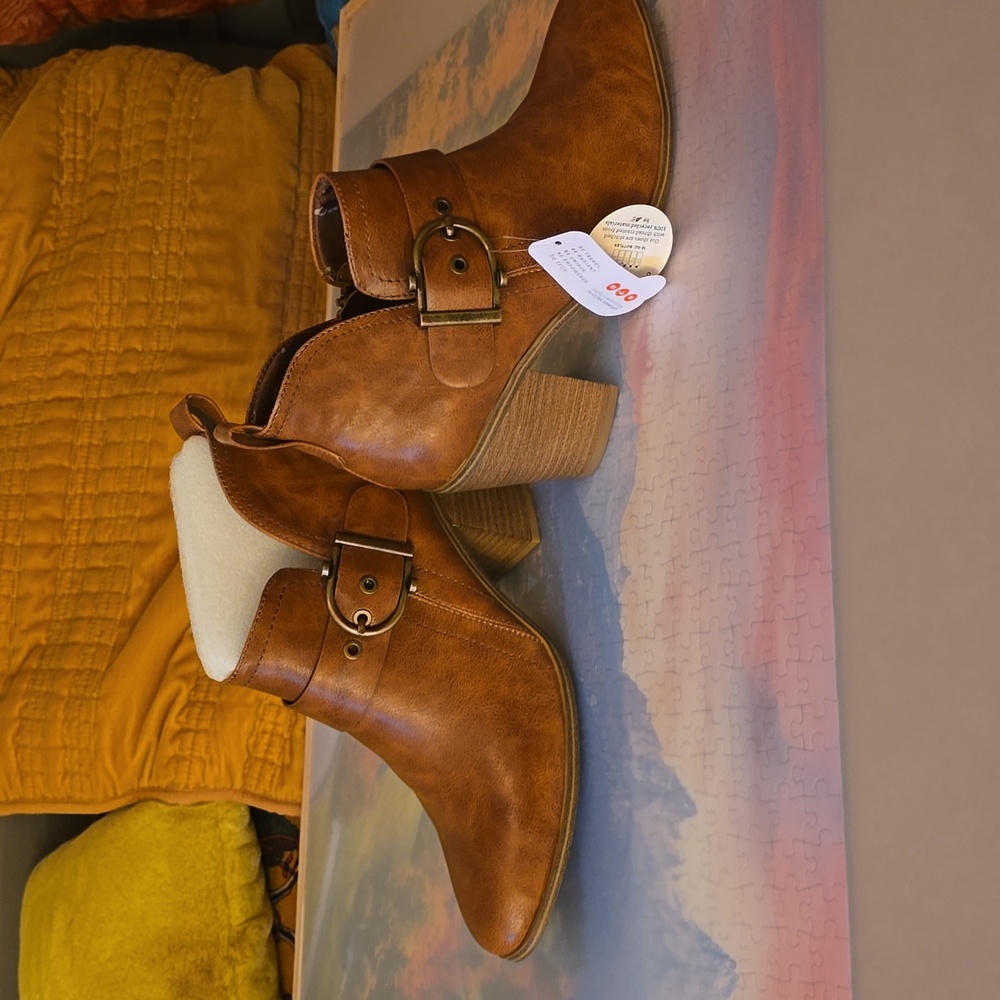 BareTraps Leather Ankle Boots